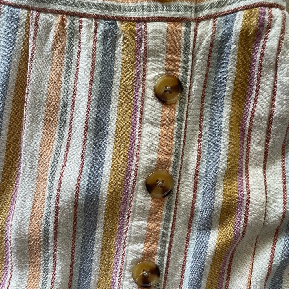 Adorable striped Linen cotton blend skirt - Picture 5 of 8